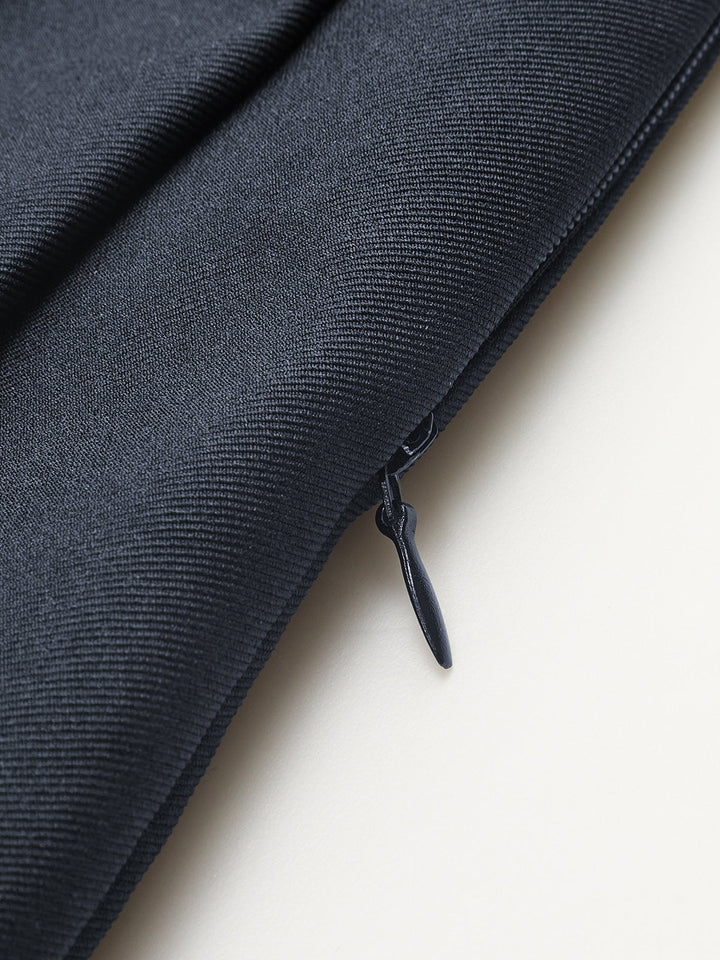 Belted Pleated Blazer Dress